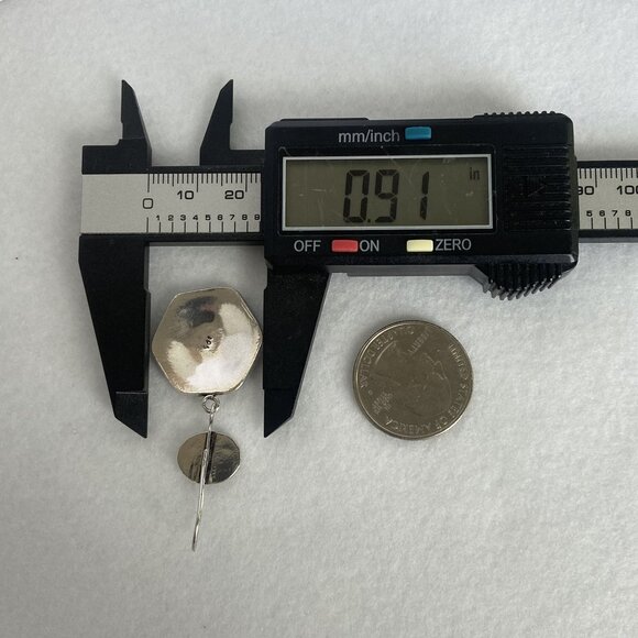 VTG Sterling Silver 925 Etruscan Moroccan Style Hexagonal Drop Dangle Earrings - Picture 14 of 16